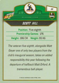 2006 Select Accolade #55 Scott Hill Back